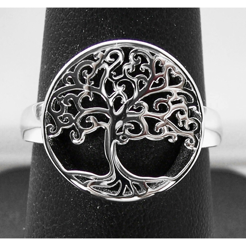 925 STERLING SILVER Tree Of Life Fashion Ring-Sizes 3-15 - Picture 2 of 16